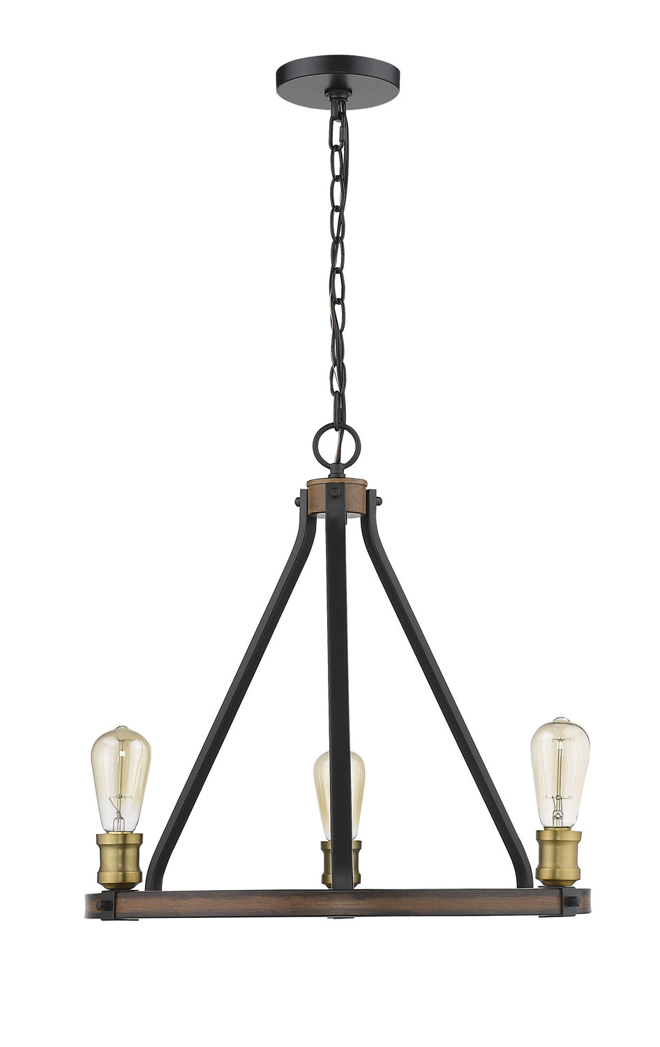 Z-Lite Kirkland 472-3RM Chandelier Light - Rustic Mahogany
