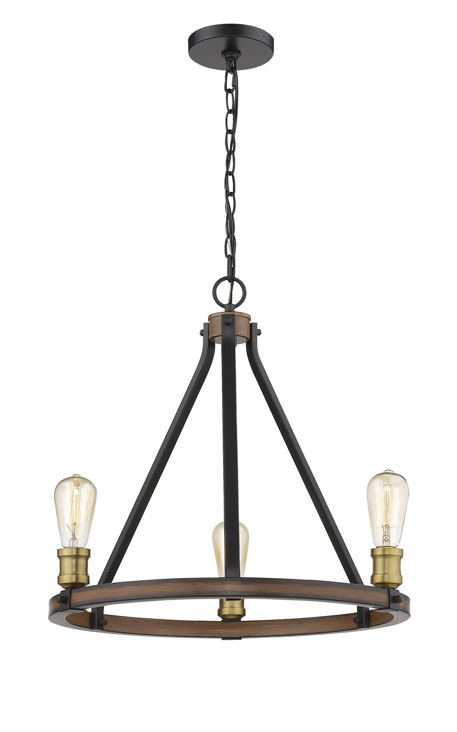 Z-Lite Kirkland 472-3RM Chandelier Light - Rustic Mahogany