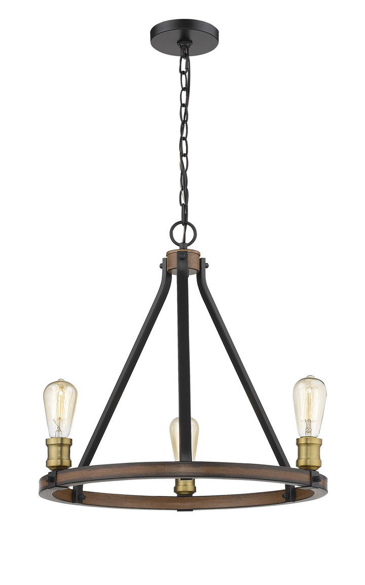 Z-Lite Kirkland 472-3RM Chandelier Light - Rustic Mahogany