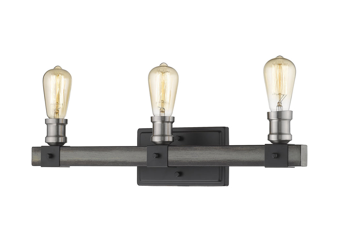 Z-Lite Kirkland 472-3V-ABB Bath Vanity Light 22 in. wide - Ashen Barnboard