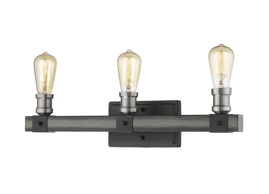 Z-Lite Kirkland 472-3V-ABB Bath Vanity Light 22 in. wide - Ashen Barnboard