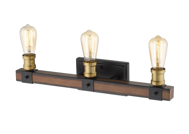 Z-Lite Kirkland 472-3V-RM Bath Vanity Light 22 in. wide - Rustic Mahogany