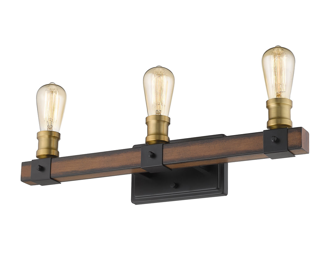 Z-Lite Kirkland 472-3V-RM Bath Vanity Light 22 in. wide - Rustic Mahogany