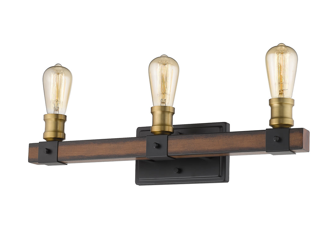 Z-Lite Kirkland 472-3V-RM Bath Vanity Light 22 in. wide - Rustic Mahogany
