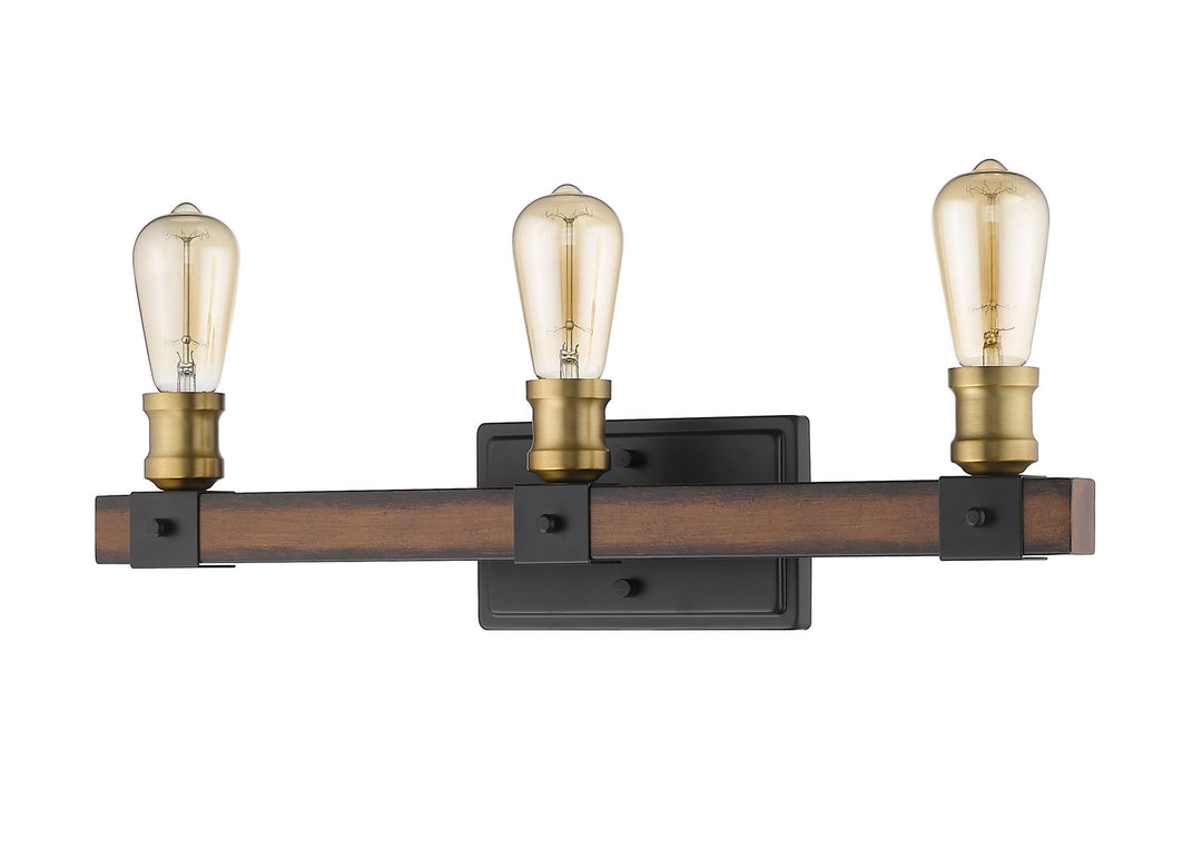 Z-Lite Kirkland 472-3V-RM Bath Vanity Light 22 in. wide - Rustic Mahogany