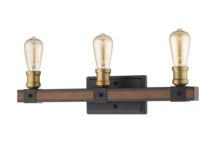 Z-Lite Kirkland 472-3V-RM Bath Vanity Light 22 in. wide - Rustic Mahogany
