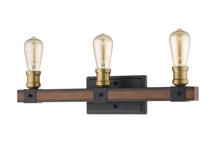 Z-Lite Kirkland 472-3V-RM Bath Vanity Light 22 in. wide - Rustic Mahogany