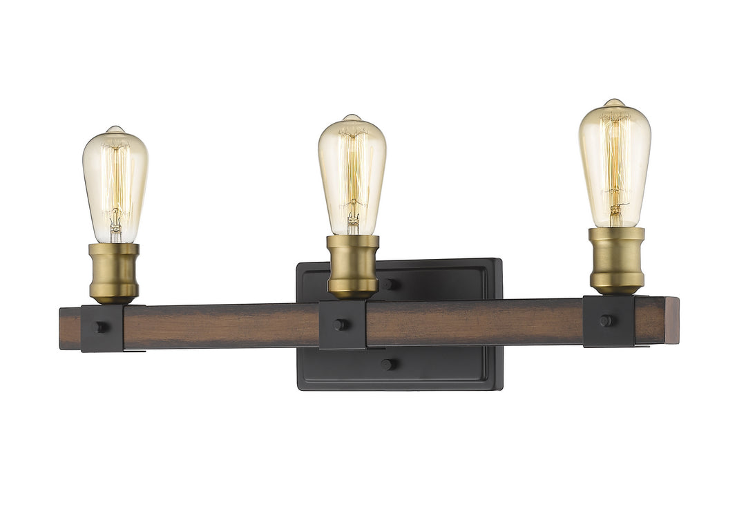 Z-Lite Kirkland 472-3V-RM Bath Vanity Light 22 in. wide - Rustic Mahogany