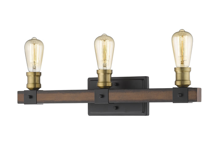 Z-Lite Kirkland 472-3V-RM Bath Vanity Light 22 in. wide - Rustic Mahogany