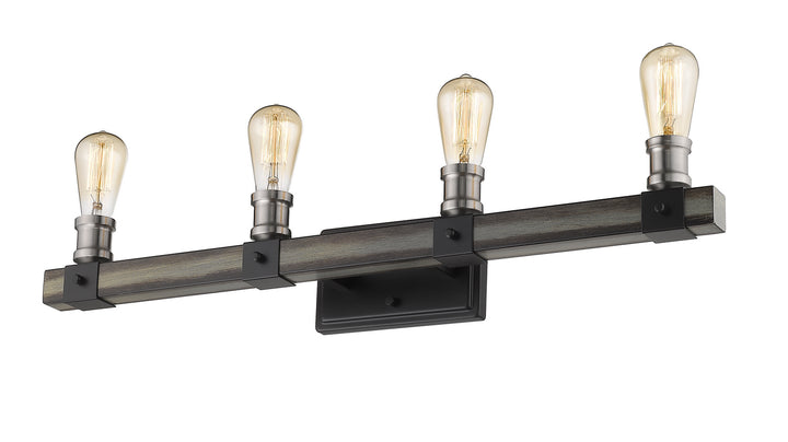Z-Lite Kirkland 472-4V-ABB Bath Vanity Light 30 in. wide - Ashen Barnboard