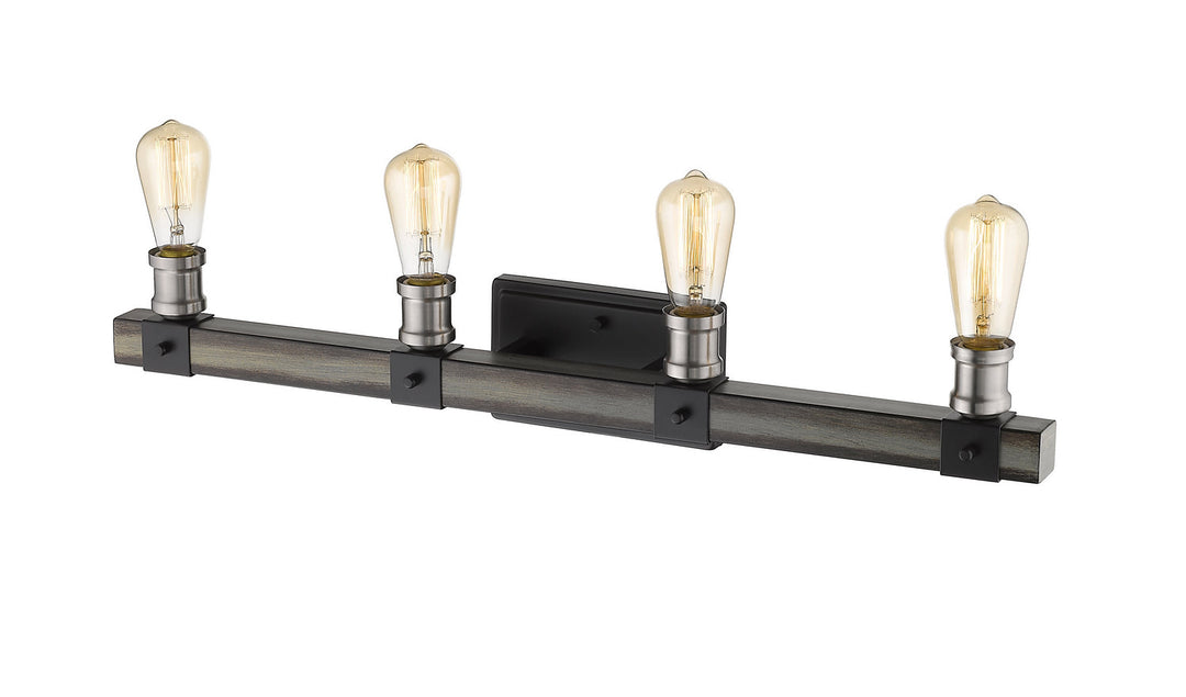 Z-Lite Kirkland 472-4V-ABB Bath Vanity Light 30 in. wide - Ashen Barnboard