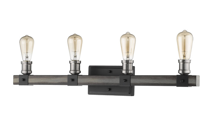 Z-Lite Kirkland 472-4V-ABB Bath Vanity Light 30 in. wide - Ashen Barnboard