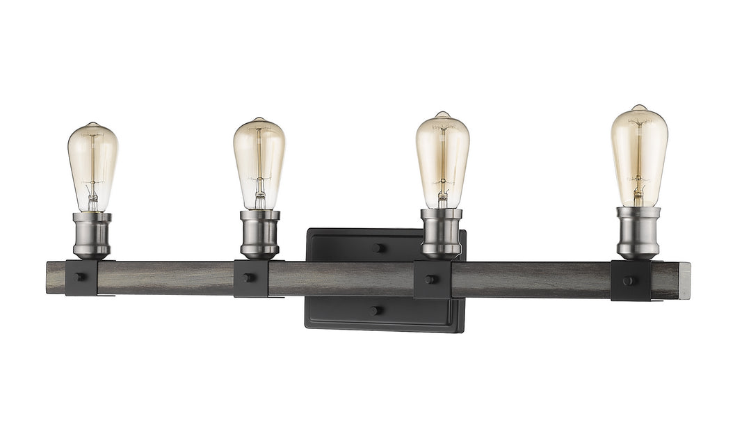 Z-Lite Kirkland 472-4V-ABB Bath Vanity Light 30 in. wide - Ashen Barnboard