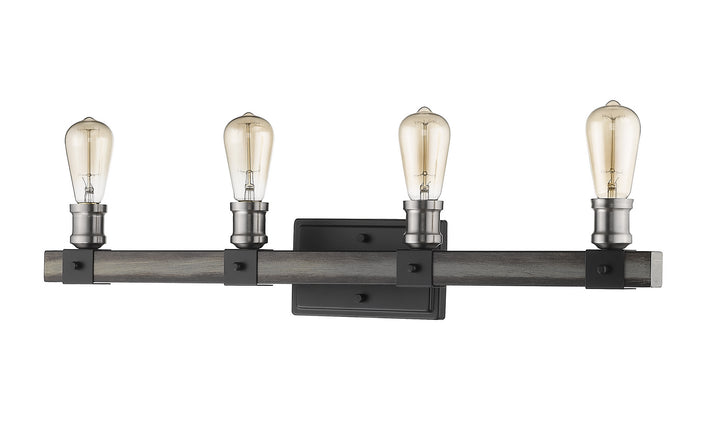 Z-Lite Kirkland 472-4V-ABB Bath Vanity Light 30 in. wide - Ashen Barnboard