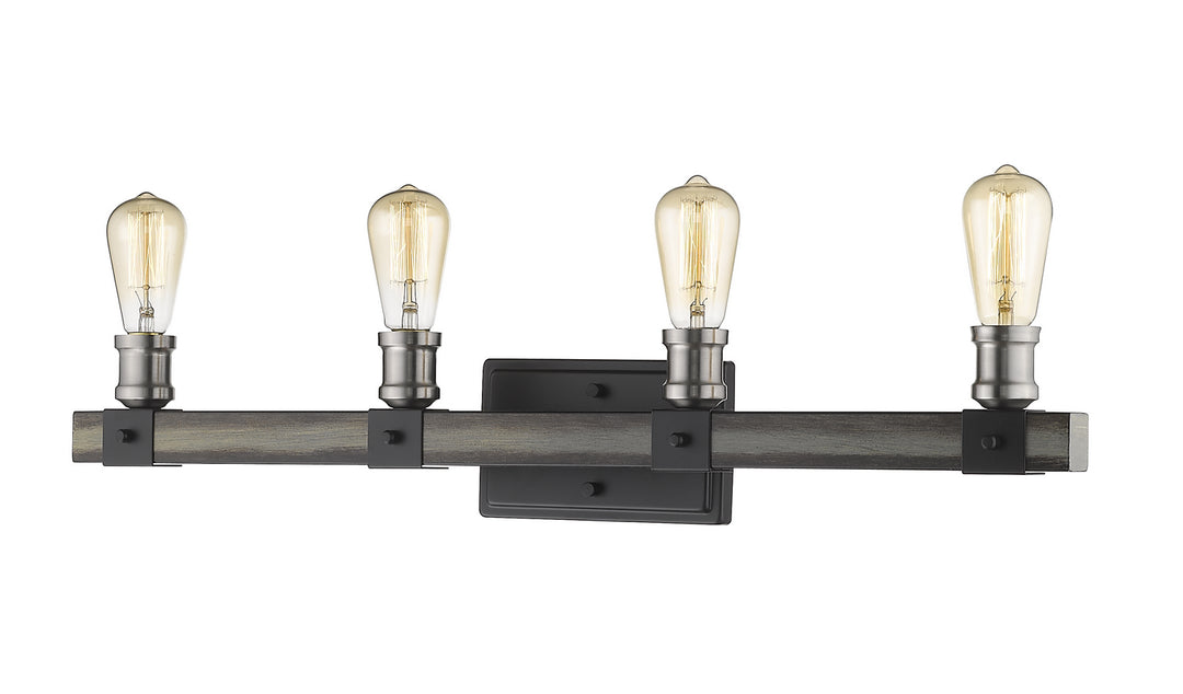 Z-Lite Kirkland 472-4V-ABB Bath Vanity Light 30 in. wide - Ashen Barnboard