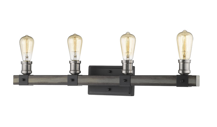 Z-Lite Kirkland 472-4V-ABB Bath Vanity Light 30 in. wide - Ashen Barnboard