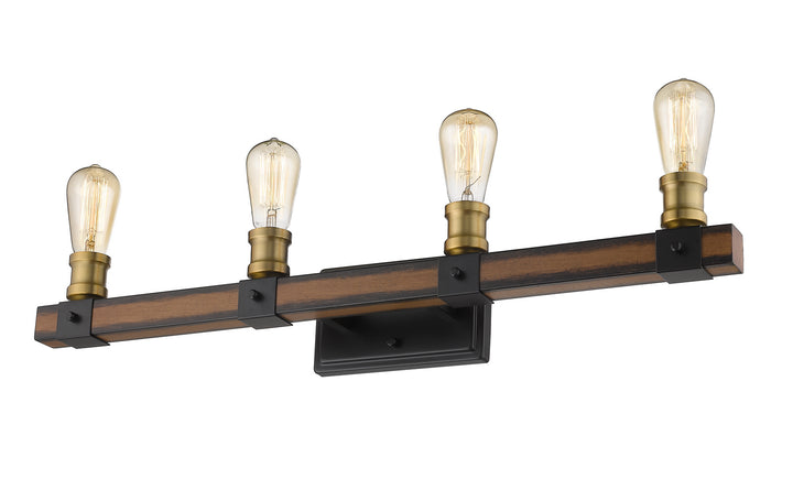 Z-Lite Kirkland 472-4V-RM Bath Vanity Light 30 in. wide - Rustic Mahogany