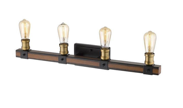 Z-Lite Kirkland 472-4V-RM Bath Vanity Light 30 in. wide - Rustic Mahogany