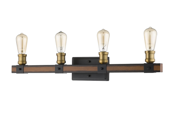 Z-Lite Kirkland 472-4V-RM Bath Vanity Light 30 in. wide - Rustic Mahogany