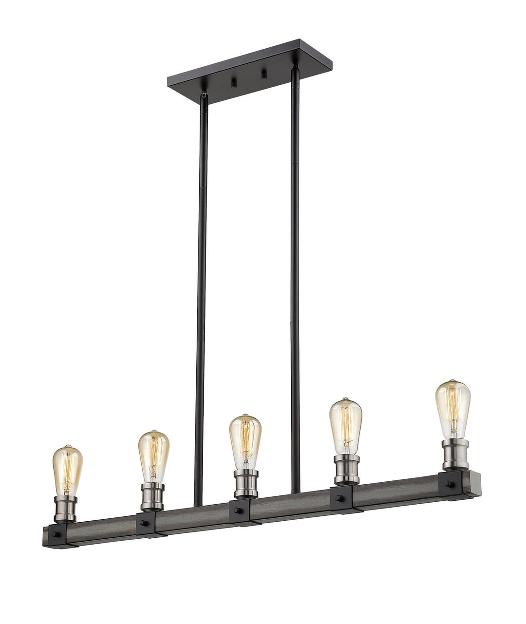 Z-Lite Kirkland 472-5L-ABB Pendant Light - Ashen Barnboard
