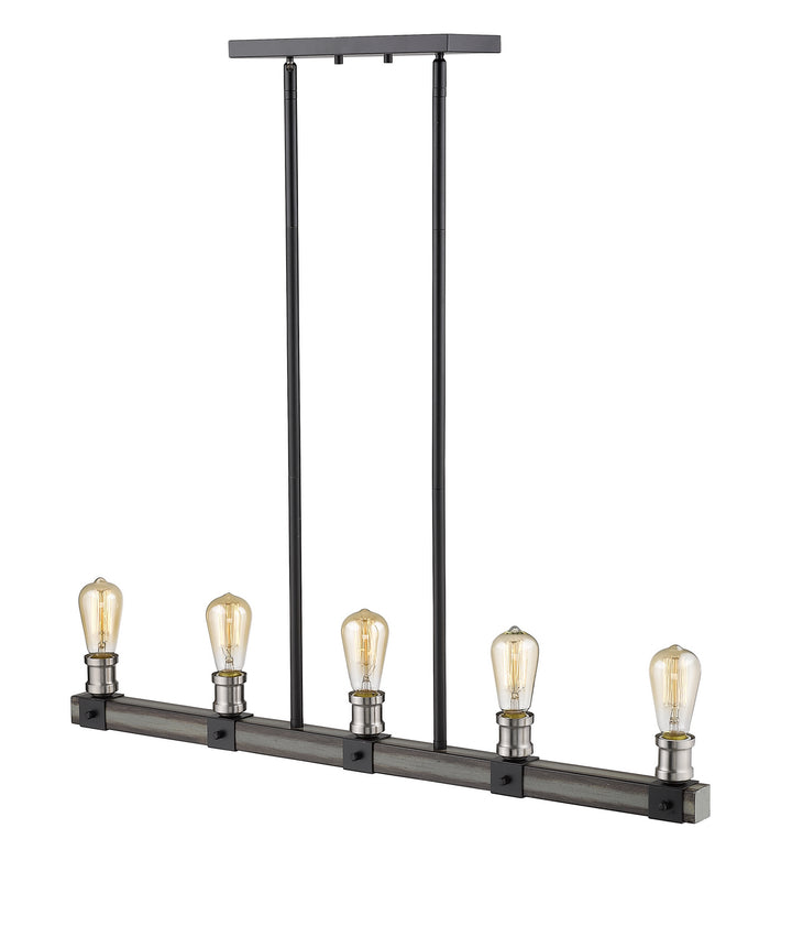Z-Lite Kirkland 472-5L-ABB Pendant Light - Ashen Barnboard