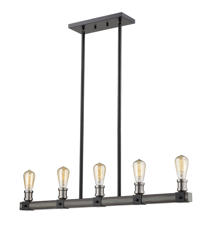 Z-Lite Kirkland 472-5L-ABB Pendant Light - Ashen Barnboard