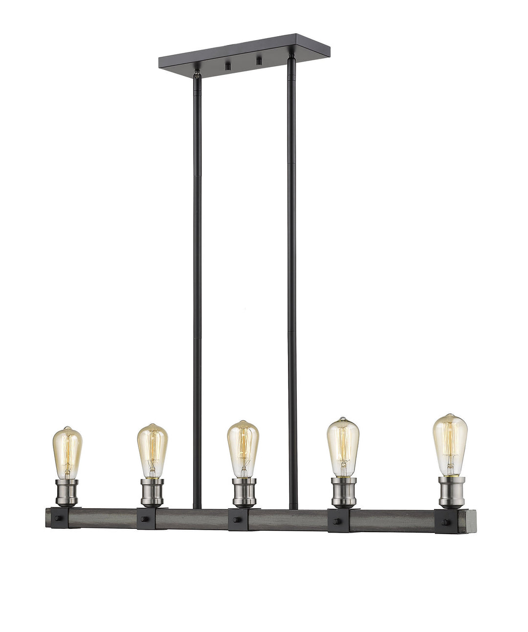Z-Lite Kirkland 472-5L-ABB Pendant Light - Ashen Barnboard