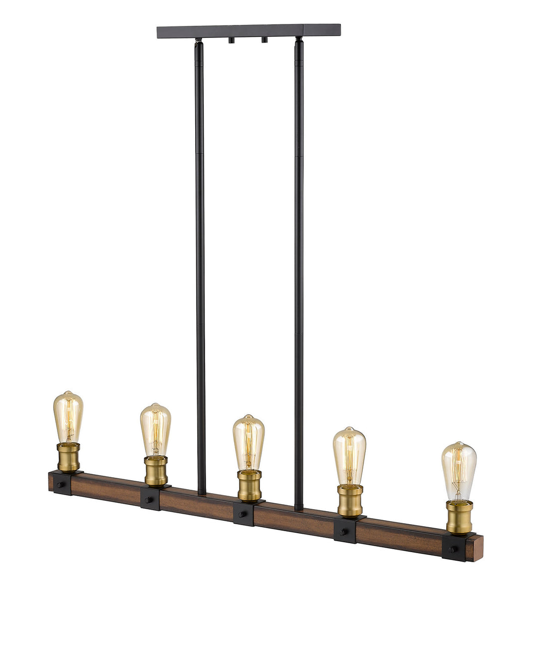 Z-Lite Kirkland 472-5L-RM Pendant Light - Rustic Mahogany