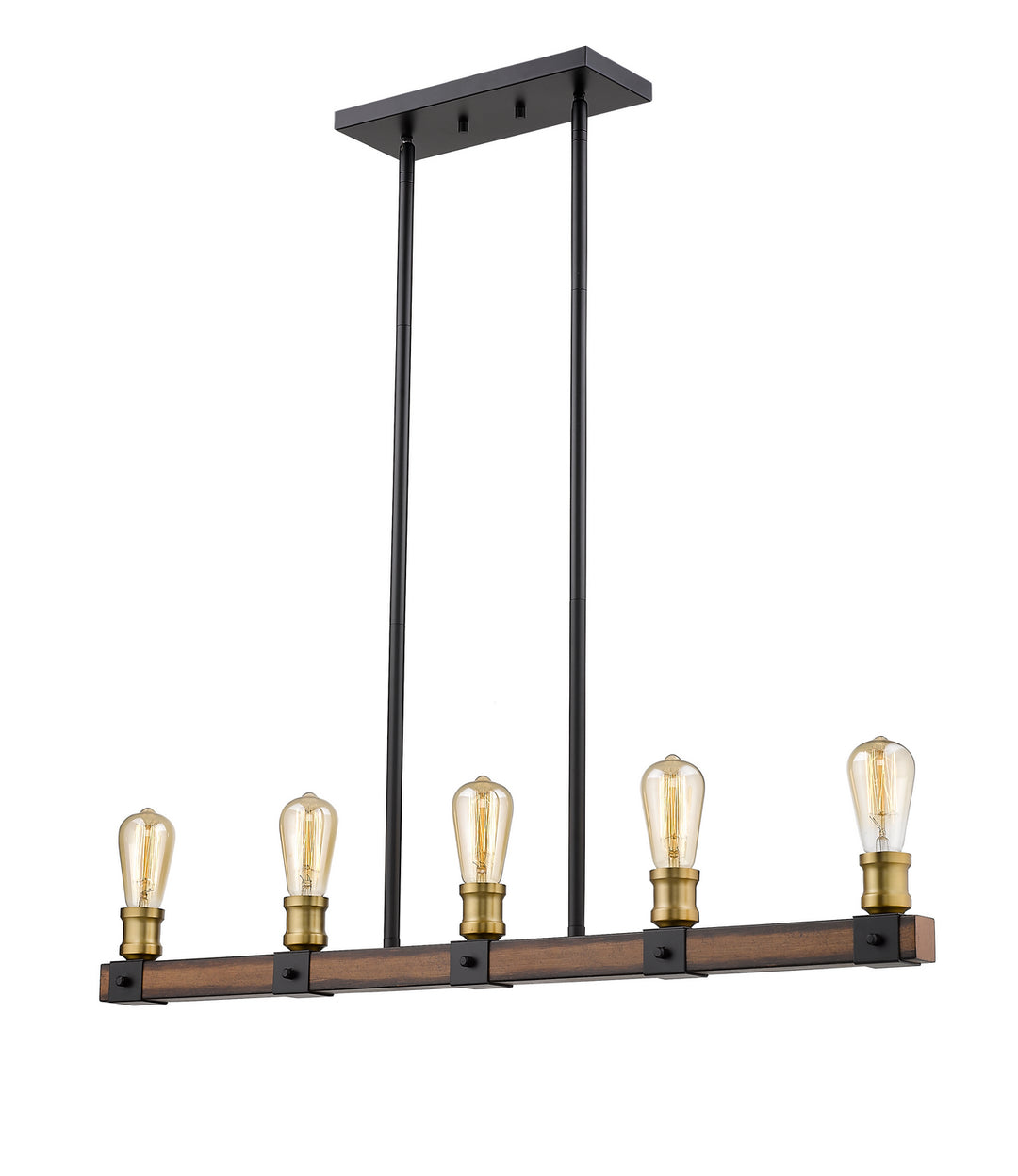 Z-Lite Kirkland 472-5L-RM Pendant Light - Rustic Mahogany