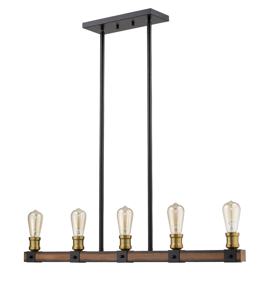 Z-Lite Kirkland 472-5L-RM Pendant Light - Rustic Mahogany