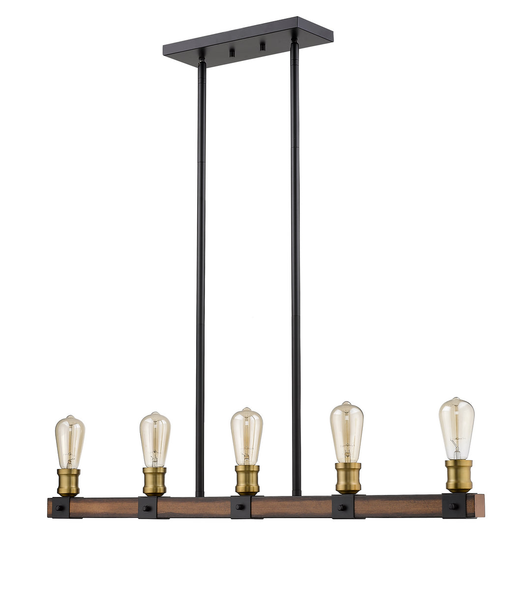 Z-Lite Kirkland 472-5L-RM Pendant Light - Rustic Mahogany