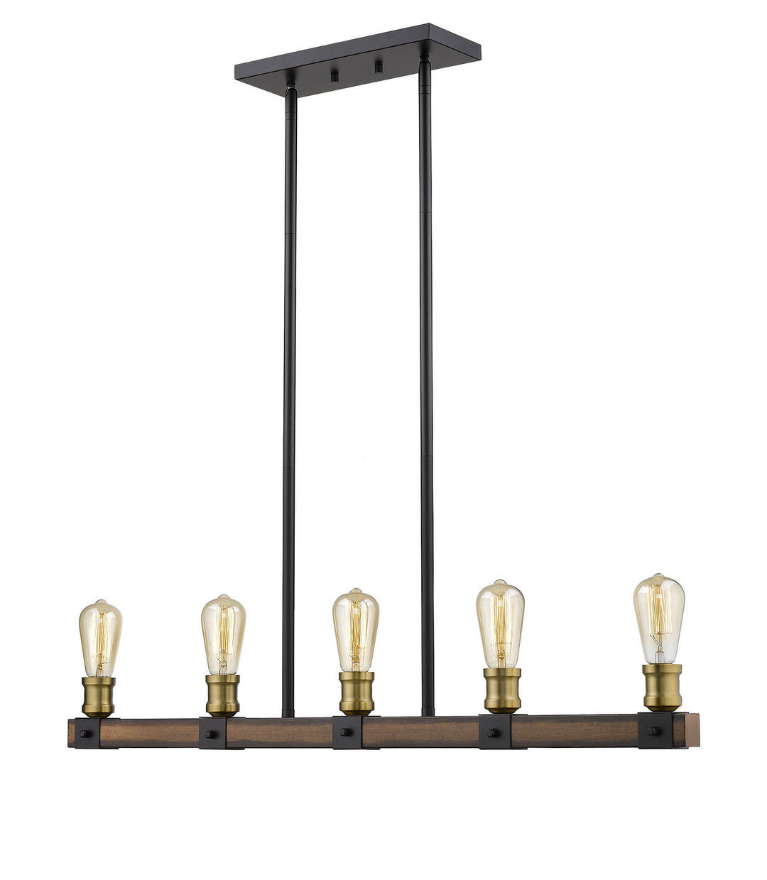 Z-Lite Kirkland 472-5L-RM Pendant Light - Rustic Mahogany