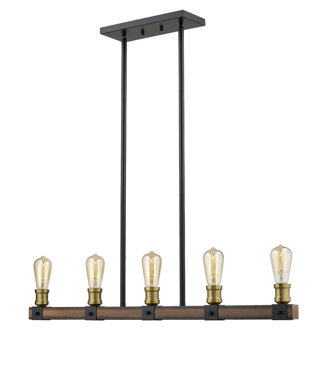 Z-Lite Kirkland 472-5L-RM Pendant Light - Rustic Mahogany