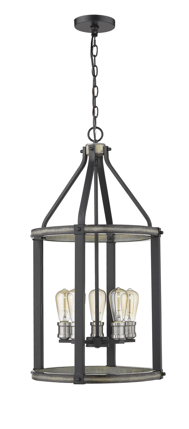 Z-Lite Kirkland 472-5P-ABB Pendant Light - Ashen Barnboard