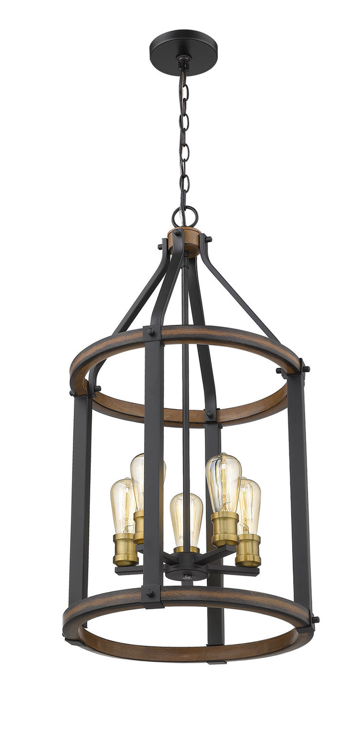 Z-Lite Kirkland 472-5P-RM Pendant Light - Rustic Mahogany