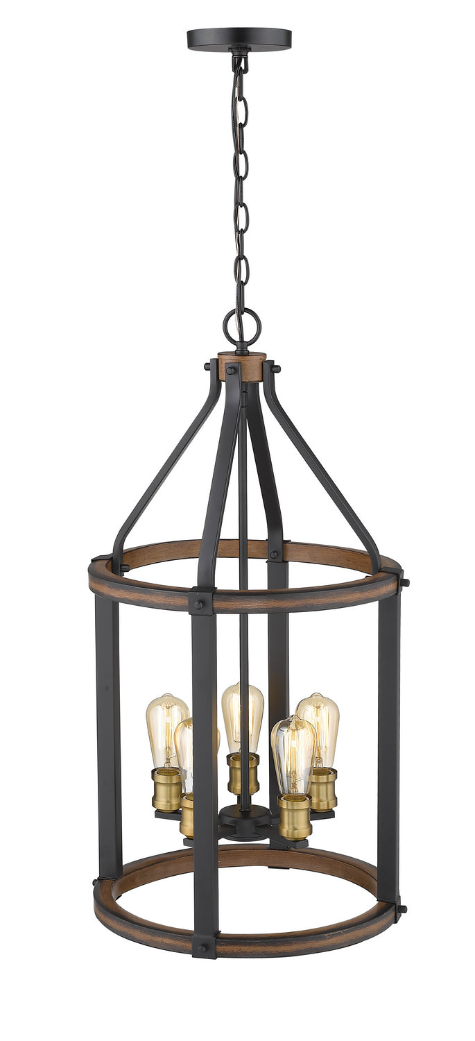 Z-Lite Kirkland 472-5P-RM Pendant Light - Rustic Mahogany