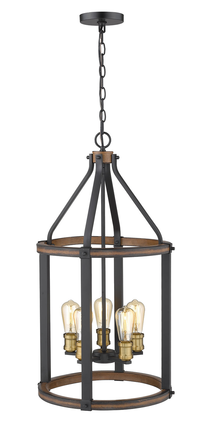 Z-Lite Kirkland 472-5P-RM Pendant Light - Rustic Mahogany