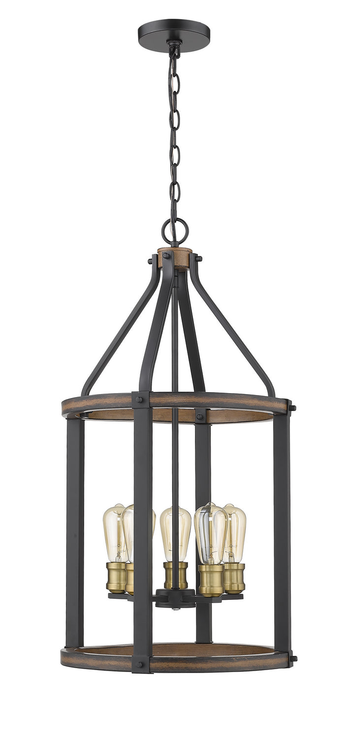 Z-Lite Kirkland 472-5P-RM Pendant Light - Rustic Mahogany