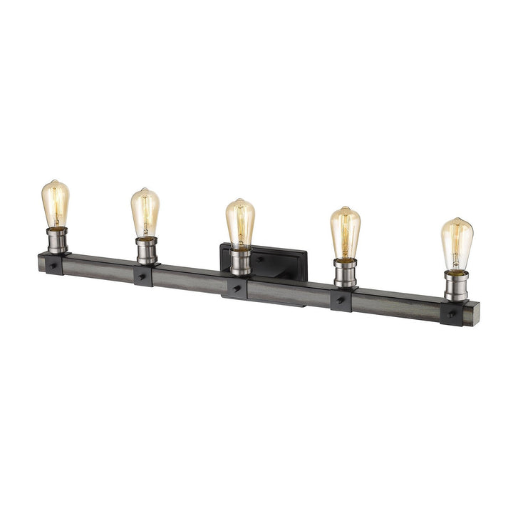 Z-Lite Kirkland 472-5V-ABB Bath Vanity Light 38 in. wide - Ashen Barnboard