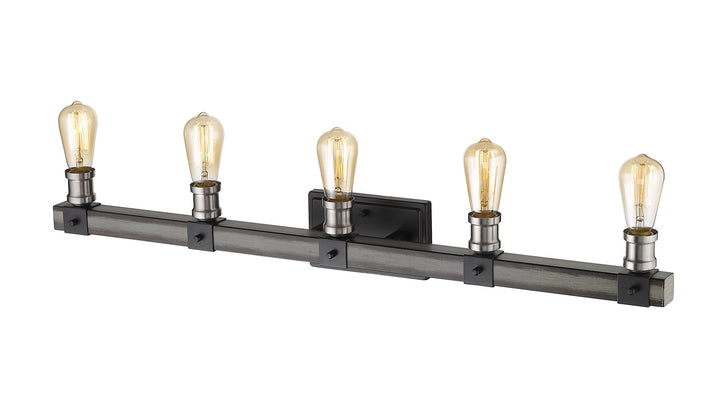 Z-Lite Kirkland 472-5V-ABB Bath Vanity Light 38 in. wide - Ashen Barnboard