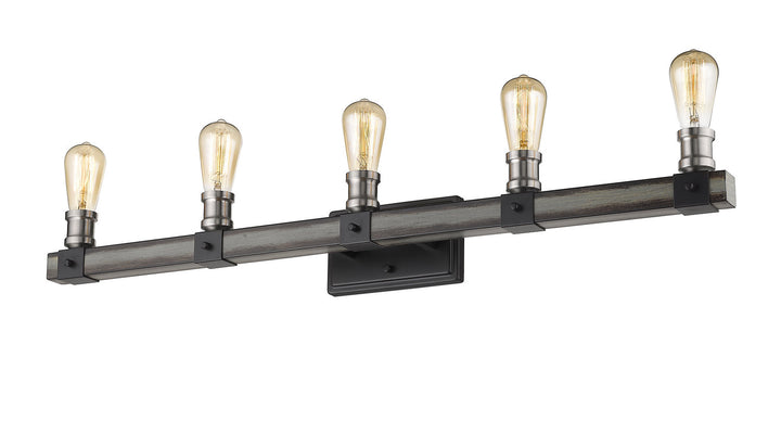 Z-Lite Kirkland 472-5V-ABB Bath Vanity Light 38 in. wide - Ashen Barnboard