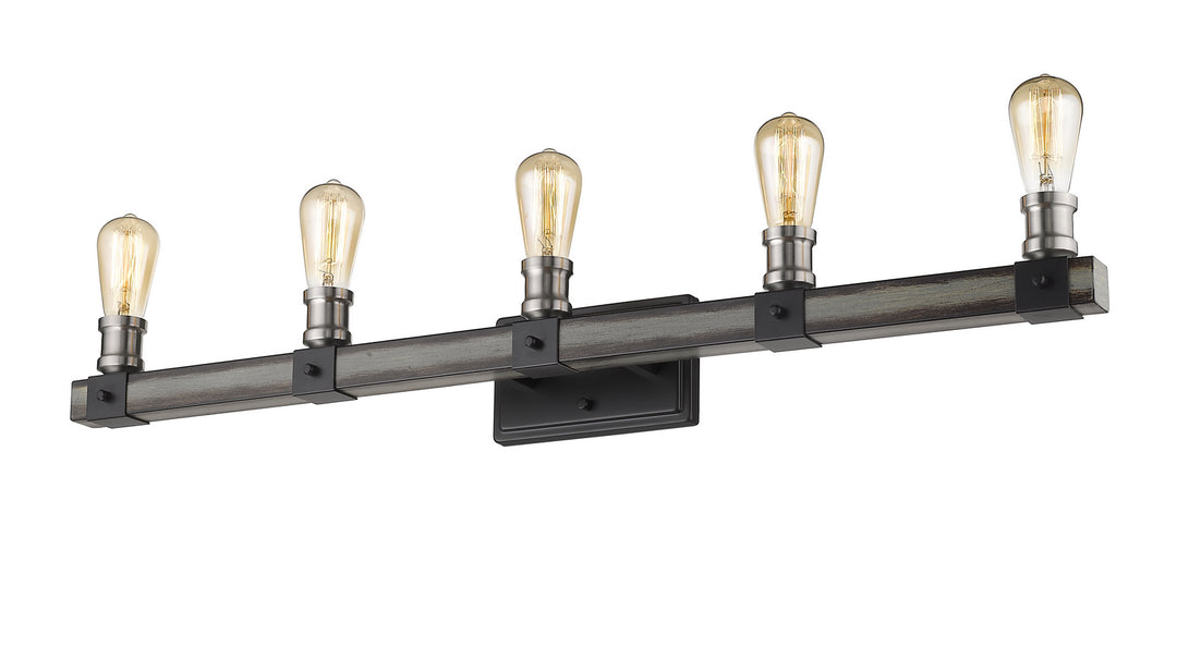 Z-Lite Kirkland 472-5V-ABB Bath Vanity Light 38 in. wide - Ashen Barnboard