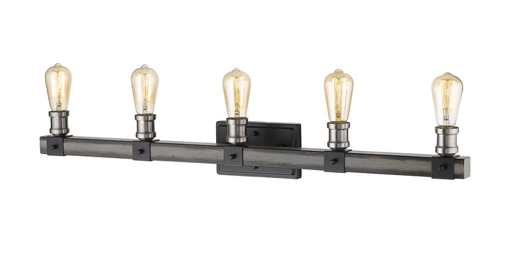 Z-Lite Kirkland 472-5V-ABB Bath Vanity Light 38 in. wide - Ashen Barnboard
