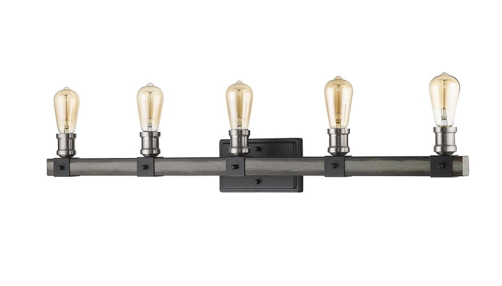 Z-Lite Kirkland 472-5V-ABB Bath Vanity Light 38 in. wide - Ashen Barnboard