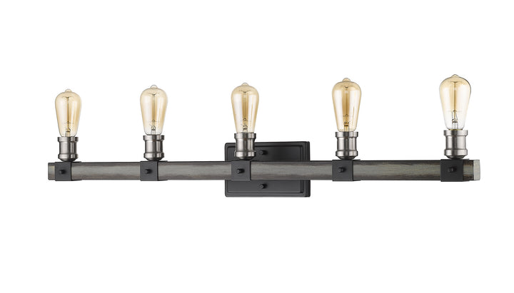 Z-Lite Kirkland 472-5V-ABB Bath Vanity Light 38 in. wide - Ashen Barnboard