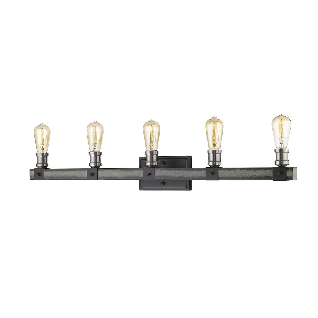 Z-Lite Kirkland 472-5V-ABB Bath Vanity Light 38 in. wide - Ashen Barnboard