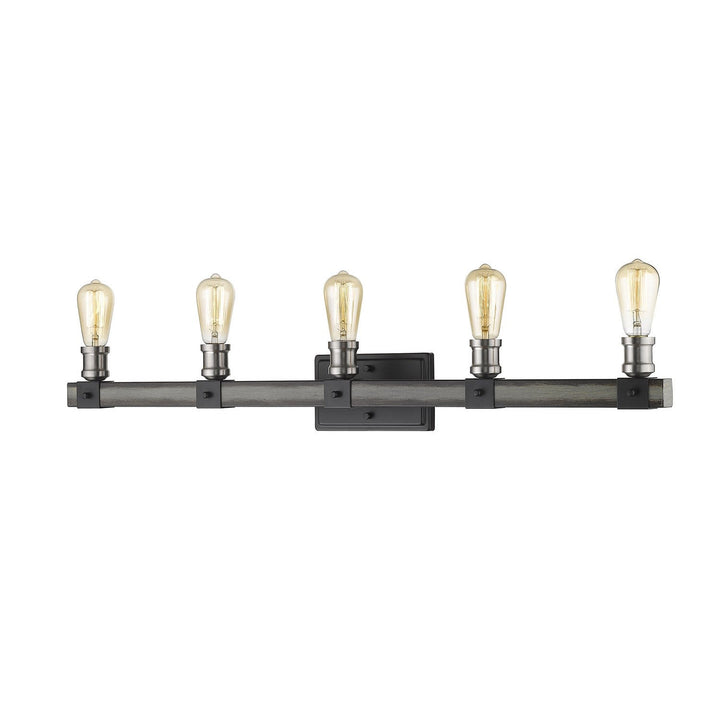 Z-Lite Kirkland 472-5V-ABB Bath Vanity Light 38 in. wide - Ashen Barnboard