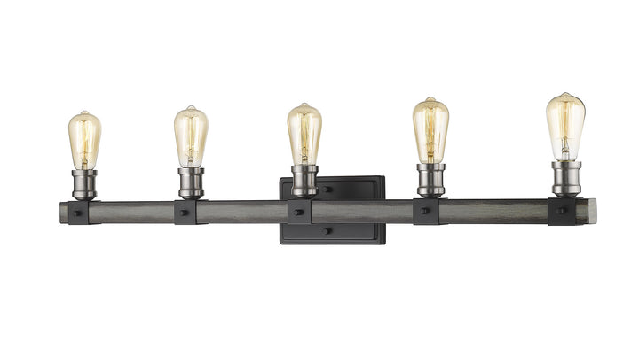Z-Lite Kirkland 472-5V-ABB Bath Vanity Light 38 in. wide - Ashen Barnboard