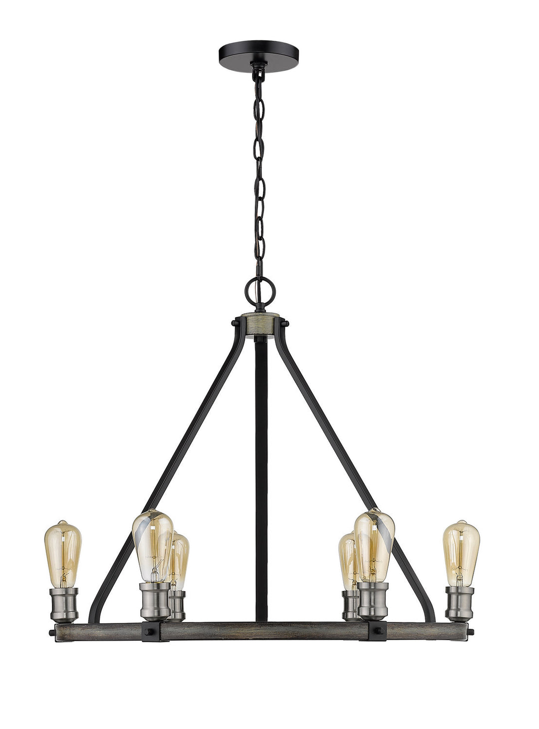 Z-Lite Kirkland 472-6ABB Pendant Light - Ashen Barnboard