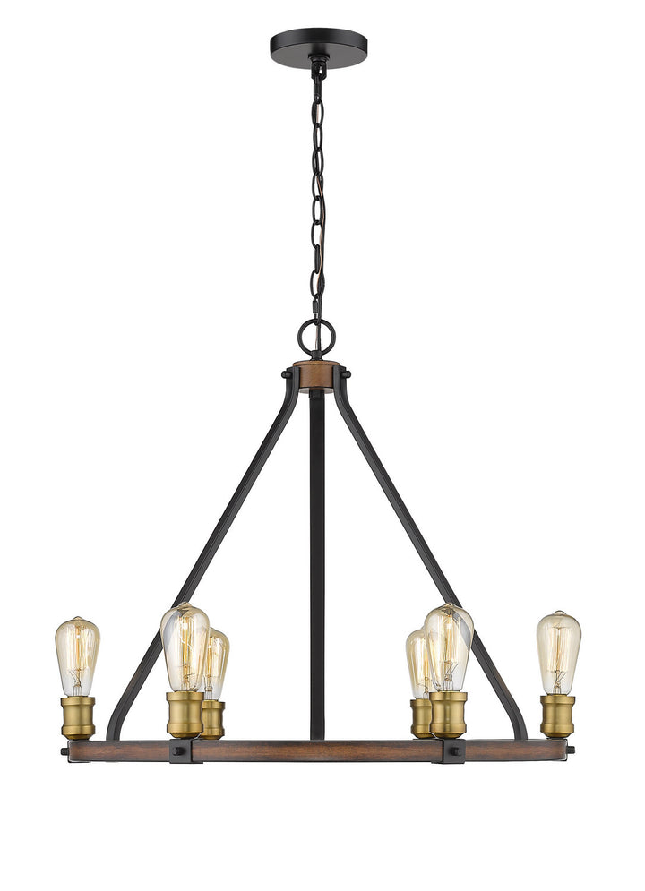 Z-Lite Kirkland 472-6RM Chandelier Light - Rustic Mahogany
